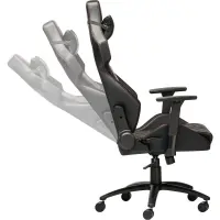Gaming Chair Yenkee YGC 110RD GHOST Black with Scratch Resistant PU Leather 3D Armrest Adjustment Max. Load 130kg