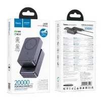 Power Bank Hoco J160B 20000mAh PD20W QC3.0 1xUSB-C and Wireless Charging 15W with LED Battery Indicator Black