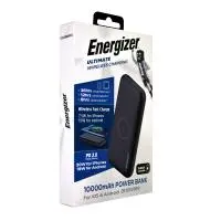 Power Bank Energizer QE10009PQ 10000mAh PD20W 1xUSB-C 1xUSB-A with Wireless Charging 15W and LED Battery Indicator Black