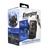Car Mount Energizer ECA008 for Air Vent - Dash and Windshield Mount with 15W Wireless Charging Black