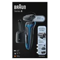 Rechargeable Electric Shaver Braun Series 6 B7000CC with 1 Cutting Legth and Wet - Dry Use Blue-Black