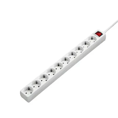 Power Strip Hama with 10 Suko Sockets and On/Off Switch 3m Cable White Max 3500W
