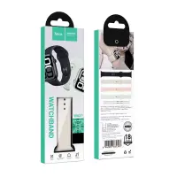 Watchband Hoco WA37 38/40/41/42mm Fluorine Rubber Strap For Apple Watch series 1/2/3/4/5/6/7/8/9/SE/SE2 Star White