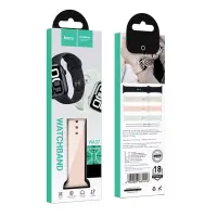 Watchband Hoco WA37 38/40/41/42mm Fluorine Rubber Strap For Apple Watch series 1/2/3/4/5/6/7/8/9/SE/SE2 Pink Sand