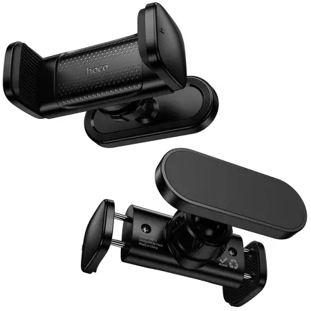 Mobile Phone Magnetic Mini Desktop Holder Hoco HD12 for 4.5" - 7" Devices (55-88mm) Suitable for all Flat Metal Surfaces Black