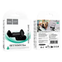 Mobile Phone Magnetic Mini Desktop Holder Hoco HD12 for 4.5" - 7" Devices (55-88mm) Suitable for all Flat Metal Surfaces Black