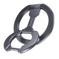 Mobile Phone Magnetic Ring Holder  Hoco GH9 with Double Magnets Silver