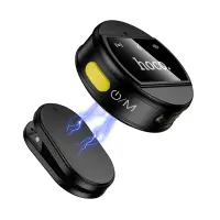 Set Lavalier Microphones Hoco L22 Bright with Magnetic Clamp and Omnidirectional Microphone 80mAh 6hr Use Time and Charging Case Black