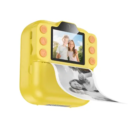 Hoco DV211 Kids Dual HD Camera 2.0" Screen 1300mAh with 2GB memory card Able to Print Photos Yellow-Orange