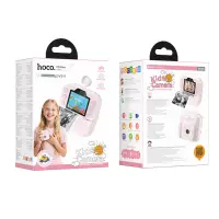 Hoco DV211 Kids Dual HD Camera 2.0" Screen 1300mAh with 2GB memory card Able to Print Photos Pink