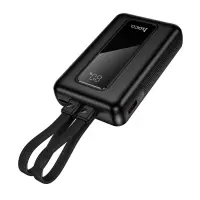 Power Bank Hoco J162 Full Power 10000mAh PD20W+22.5W QC with Input USB-C Output USB Integrated USB+Lighting Cables and LED Battery Display Black