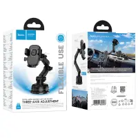 Car Mount Hoco H89 Crown  for Windshield or Console with Extension Arm for Devices 4.5"-7" Black Metal Grey