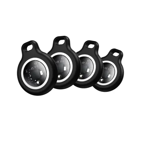 Smart Tag Hoco E91 Tiger for iOS Compatible with Apple Find My Tracker White (4 Pack)