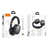 Wireless Stereo Headphone Hoco W63 Triunfo ANC v5.4 500mAh with AUX Port Black