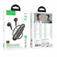 Bluetooth Hands Free Hoco ES77 Graceful Magnetic Lavalier v5.4 110mAh 10hr Talk Time Cable Length 40cm Black