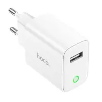 Travel Charger Hoco. DC93 1xUSB-A 5V 2.1A White