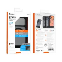 Hoco Premium Vip Magsafe Case for Apple iPhone 17 Pro with Built-in Stand Black