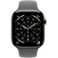 Apple Watch Series 11 5G (2025) Aluminum 46mm GPS eSIM NFC IP6X Aluminum Case Natural with Stone Grey Sport Band