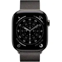 Apple Watch Series 11 5G (2025) Aluminum 46mm GPS eSIM NFC IP6X Aluminum Case Slate with Slate Milanese Loop