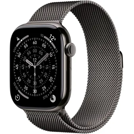Apple Watch Series 11 5G (2025) Aluminum 46mm GPS eSIM NFC IP6X Aluminum Case Slate with Slate Milanese Loop