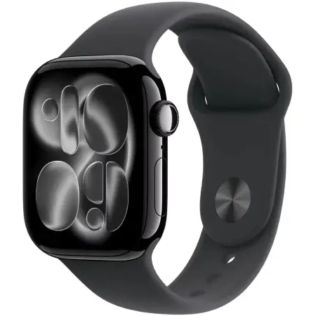 Apple Watch Series 11 5G (2025) Aluminum 42mm GPS eSIM NFC IP6X  Aluminum Case Jet Black with Black Sport Band