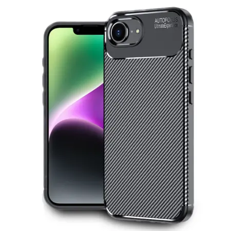 Case Ancus AutoFocus Carbon Fiber για Apple iPhone 16e Black