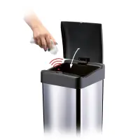 Stainless Steel Waste Bin with Photocell 30lt SENSOR Lamart LT8105 Silver/Black