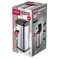 Stainless Steel Waste Bin with Photocell 50lt SENSOR Lamart LT8107 Silver/Black