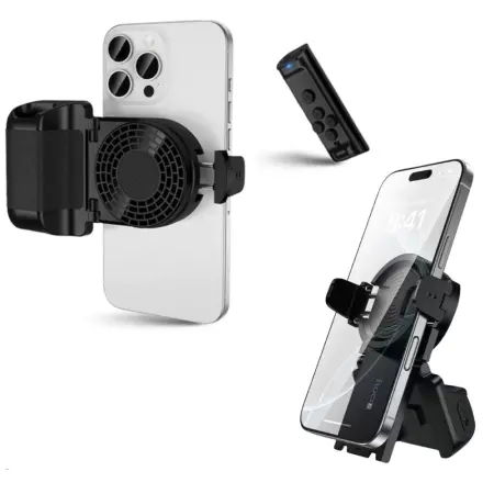 Multifunction Grip / Phone Mount Hoco K33 with Bluetooth Remote Control 360° Rotation Ideal for Videos and Photos Compatible with 4.5-7" inch Phones 55–90mm