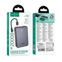 Power Bank Hoco J170A Starlight 20000mAh 1xUSB-A 22.5W 2xUSB-C PD20W Digital LED Display and Braided USB-C to USB-C Cable Black