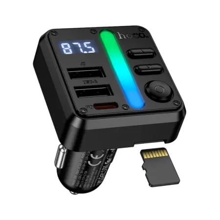 Bluetooth FM Transmitter Hoco E89 Libre 45W with 2xUSB-A and 1xUSB-C PD30W BT v5.4 Supports USB, SD Card Music Playback and Calls