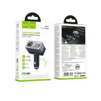 Car Charger Hoco Z65A 165W Smart High Power 2xUSB-C PD30W 1xUSB-A Cigarette Lighter Port and Rotating Head