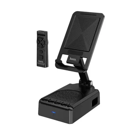 Wireless Speaker/Phone Holder Hoco HC45 Wave BT 6.0 1000mAh 3W with Remote Control up to 5Hrs Usage Time Black