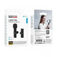 Microphone Borofone BFK16 Winner Lavalier ENC USB-C 2.4GHz Black