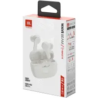 Wireless Hands Free JBL Wave Beam Buds with TalkThru up to 32 Hours Operation Time IP54 and Charging Case White