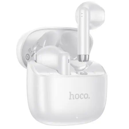 Wireless Hands Free Hoco EW205 Peaceful Mini TWS Hi-Fi Audio Deep Bass v6.0 200mAh 4h Talk Time with Charging Case White