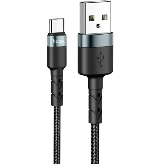 Charging Cable for Hoco. SU99 USB to USB-C Fast Charging 3A Braided Black 1m