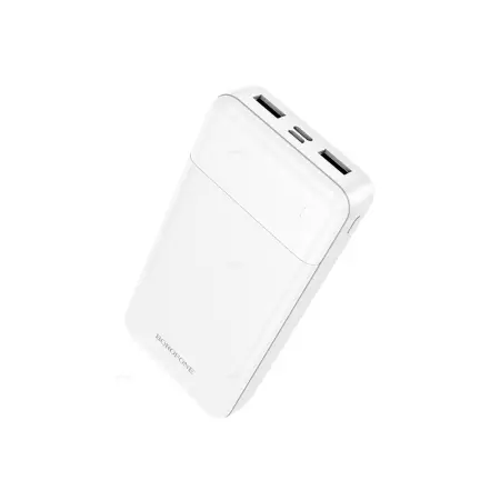 Power Bank Borofone BJ88A Clever 20000mAh with 4 Ports 1xUSB-C 2xUSB-A 1xMicroUSB and LED Battery Indicator White