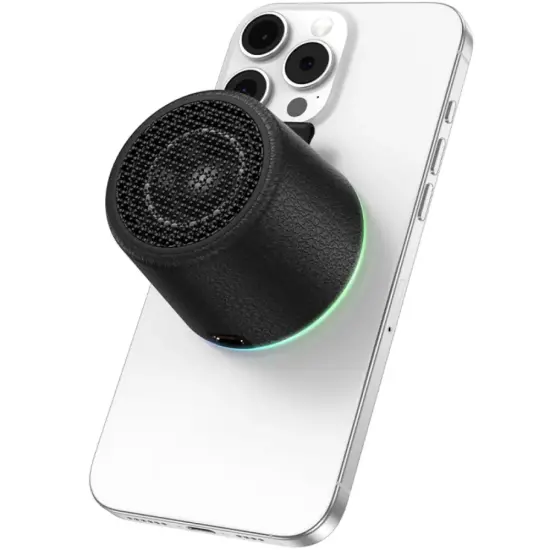 Wireless Speaker Hoco HC49 Shine Mini Magnetic TWS Hi-Fi Audio v6.0 700mAh 8W up to 4 Hours Play Time and Colourfull Lighting Black
