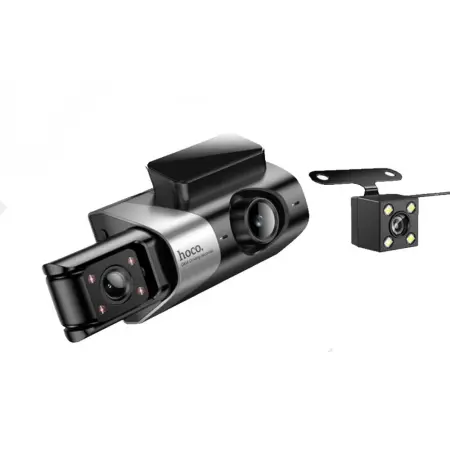 Windshield Cam Hoco DI64 Triumph 1080p Wifi Ultra Wide Angle Lens 170° 4" Display with 3 Cameras Simultaneous Recording