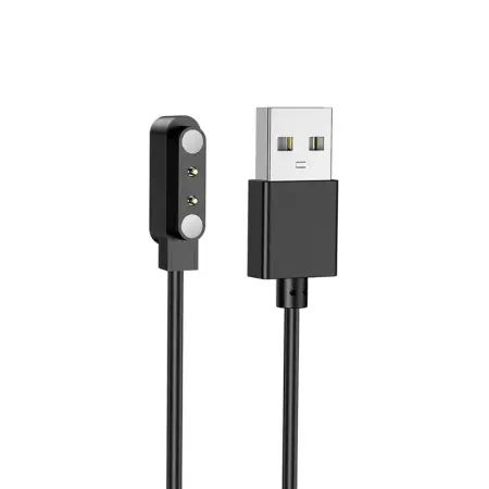 Smartwatch Charger Compatible with Maxcom FW54 Hoco Y5 Y6 Y7 Y8 Black Magnet Distance: 16mm Pin Distance: 5mm