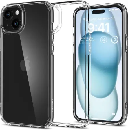 Case Spigen Ultra Hybrid for Apple iPhone 15 Crystal Clear