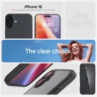 Case Spigen Ultra Hybrid for Apple iPhone 16 Matte Black