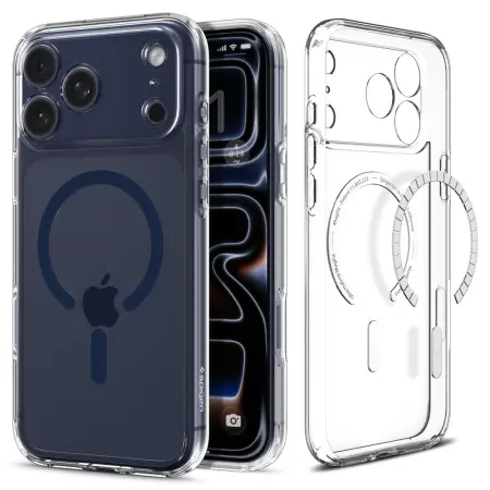 Case Spigen Ultra Hybrid Magsafe for Apple iPhone 17 Pro Clear Deep Blue