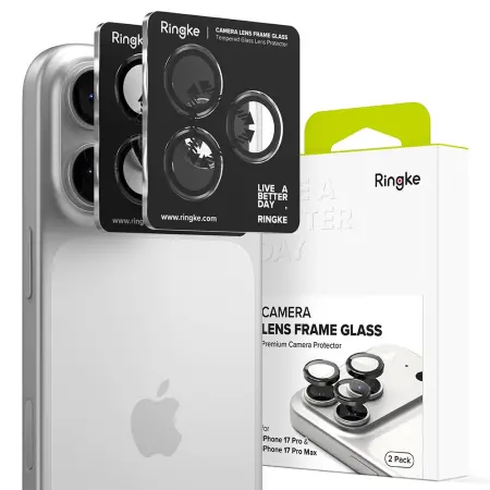 Camera Frame Protector Ringke  for Apple iPhone 17 Pro 17 Pro Max Black 2 pack