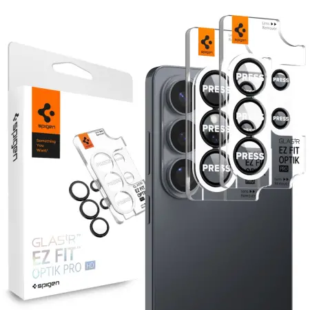 Camera Protector Spigen Spigen Optik Pro HD Glass Ez Fit for Samsung SM-S948 Galaxy S26 Ultra Black 2 pack