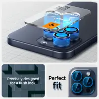 Camera Protector Spigen Optik Pro Ez Fit Glass for Apple iPhone 14 Pro 14 Pro Max 15 Pro 15 Pro Max 16 Pro 16 Pro Max 17 Pro 17 Pro Max Blue Titanium 2 pack