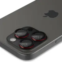 Camera Protector Spigen Optik Pro L Series Glass Ez Fit  for Apple iPhone 14 Pro 14 Pro Max 15 Pro 15 Pro Max 16 Pro 16 Pro Max 17 Pro 17 Pro Max Black-Red 2 pack