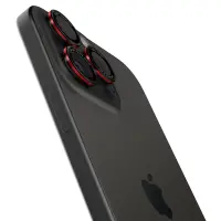 Camera Protector Spigen Optik Pro L Series Glass Ez Fit  for Apple iPhone 14 Pro 14 Pro Max 15 Pro 15 Pro Max 16 Pro 16 Pro Max 17 Pro 17 Pro Max Black-Red 2 pack