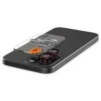Camera Protector Spigen Optik Pro L Series Glass Ez Fit  for Apple iPhone 14 Pro 14 Pro Max 15 Pro 15 Pro Max 16 Pro 16 Pro Max 17 Pro 17 Pro Max Black-Red 2 pack